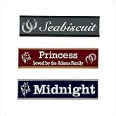Horse Stall Name Plate Custom Laser Engraved 2x8 Personalized Multiple Attachment Options 21 Color Choices