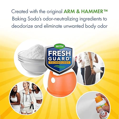 Arm Hammer Invisible Body Powder Spray, Clear Talc-Free Body