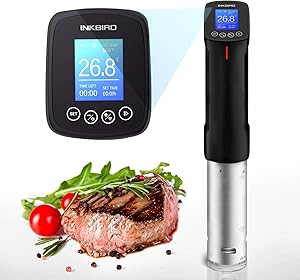 Inkbird WiFi Sous Vide Cooker Culinary Cooker, 1000 Watts, Recipe, Precise Temperature and Timer, Programmable Interface, Stainless Steel Thermal Immersion Circulator for Kitchen