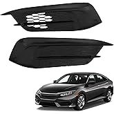munirater 1 Pair Front Fog Light Cover Replacement for Civic 2016 2017 2018 Left and Right Side 71103-TBA-A00 71108-TBA-A00