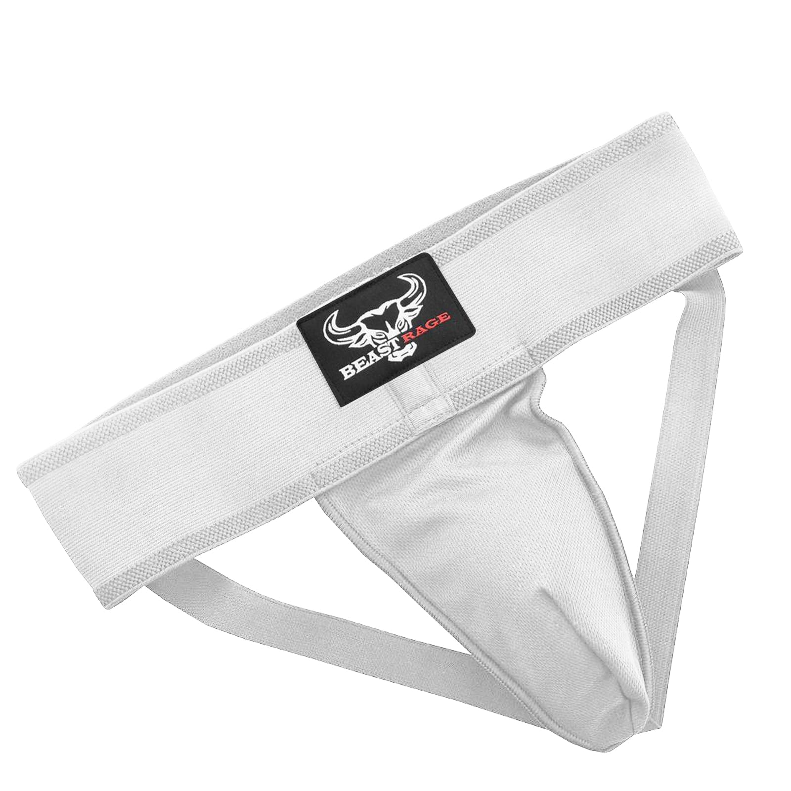Boxing Groin Guard Cup Men Sweat-absorbent Ventilated Adjustable Sparring Groin Protector Jockstrap Taekwondo Karate Training Underwear Jiu Jitsu BJJ Protection Kickboxing MMA Muay Thai (WHITE, XL)