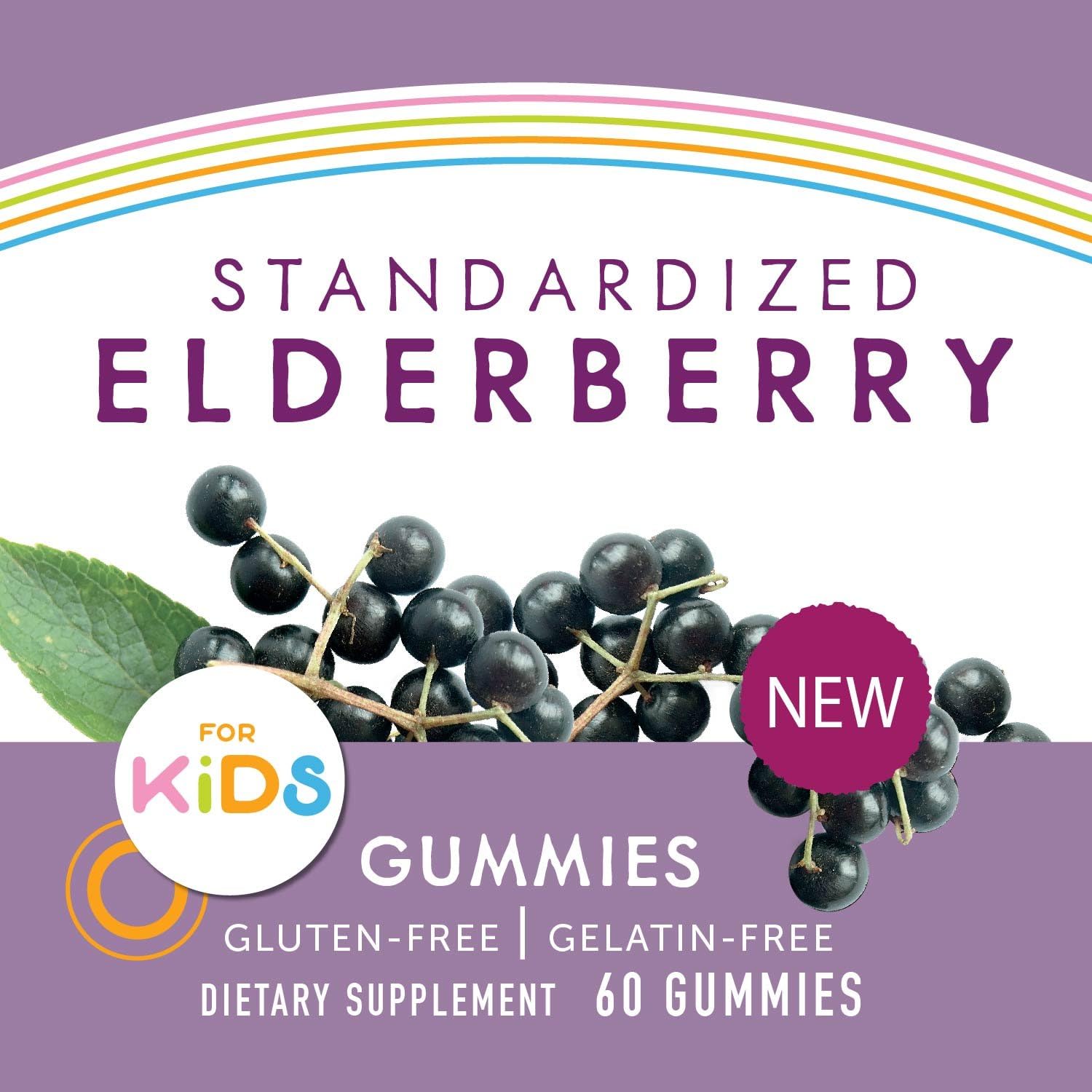 Nature's Way Sambucus Elderberry Kid's Gummies Herbal Supplements, 60 Count | Black Elderberry |Vitamin C | Zinc |: Health & Personal Care