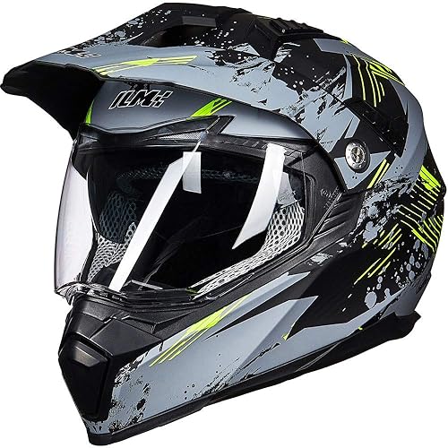 ILM Off Road Motorcycle Dual Sport Helmet Full Face Sun Visor Dirt