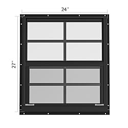 WRISIN 2 Pack Shed Windows 24" W x 27" H Flush