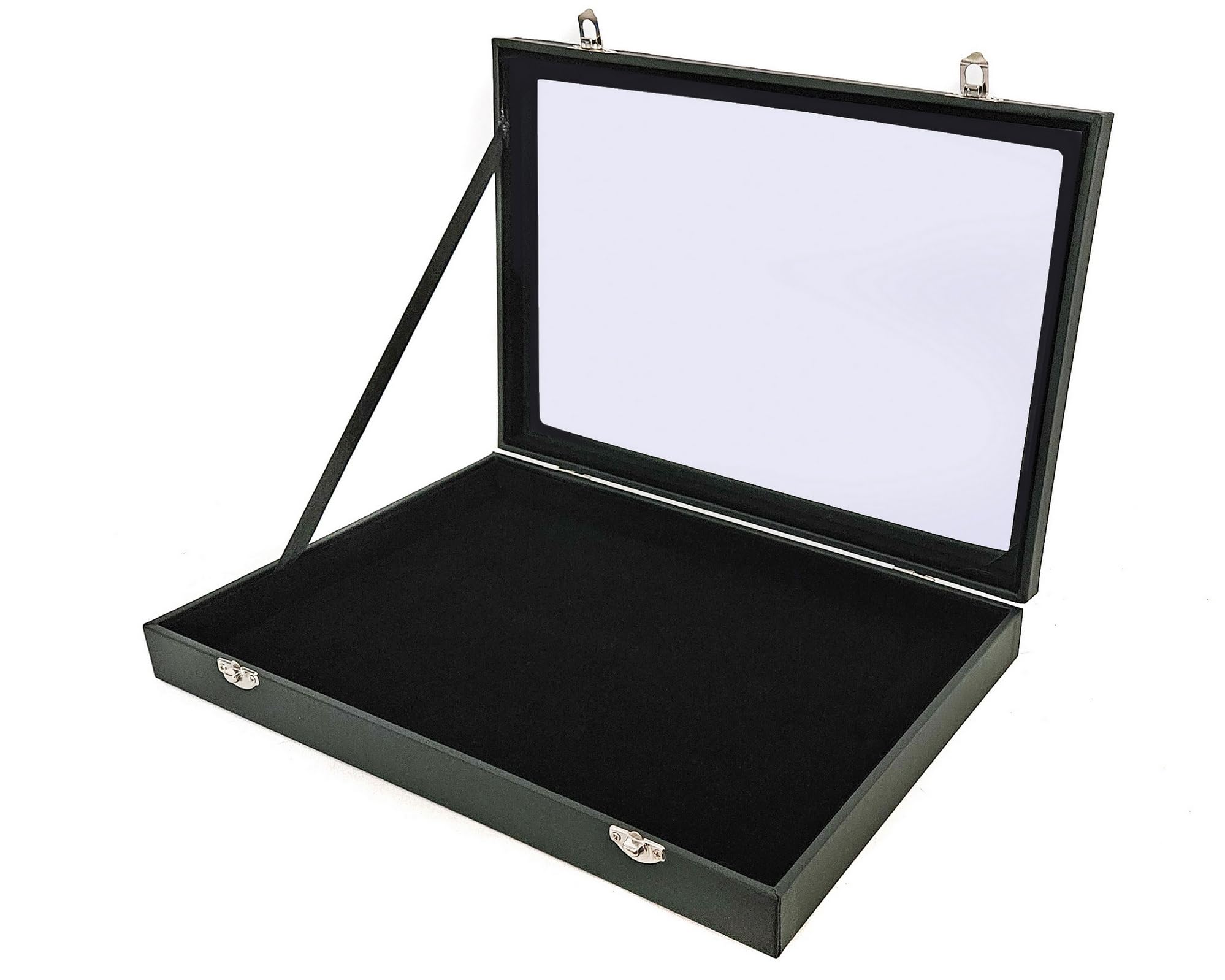 YUDU Mehrzweckkasten Glass Display Lid without splitting Black