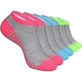 JOYNÉE Womens 6 Pack Athletic Ankle Performance Socks Comfort Cushion Low Cut Running Socks