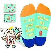 HAPPYPOP Funny Socks for Kids - Ice Cream Donut Gifts for 7-9 Years, Popcorn Chocolate Socks