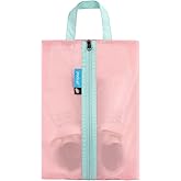 pack all Kids Shoe Bag for Travel, Water-Resistant Shoe Pouch for Gym, Odor-Resistant Soccer Cleats Bag for Sport, Cute Design for Girls, Boys, Toddlers (Pink)