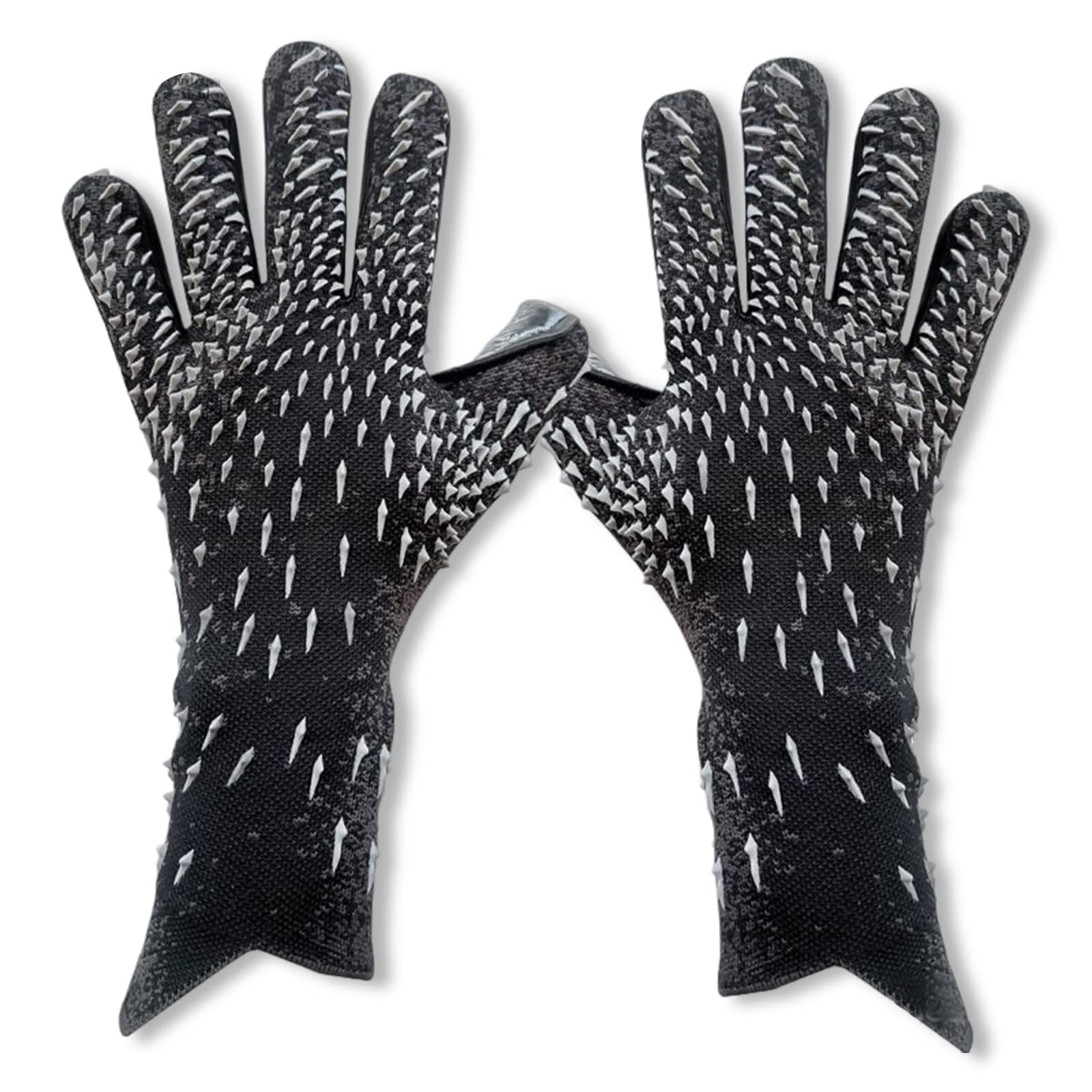 OLYSPM Kids Football Gloves Goalkeeper Gloves Kids Goalie Gloves, Offers excellent protection with abrasion-resistant,non-slip and wrist protection benefits,Size 6/7/8/9/10(Black)