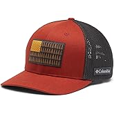 Columbia Unisex Tree Flag Mesh Ball Cap-High Crown, Warp Red/Shark, Large/X-Large