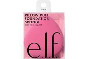 e.l.f. Pillow Puff Foundation Sponge, Bouncy, Ultra-Soft Foam Makeup Sponge For Liquid Foundation, Creates An Airbrushed Fini
