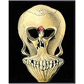 Salvador Dali Skull Wall Art & Decor - Aesthetic Room Decor - Gallery Wall Art - Goth Gothic Home Decor - Salvador Dali Prints - Creepy Hipster Surrealism Wall Art - Museum Poster - Optical Illusion