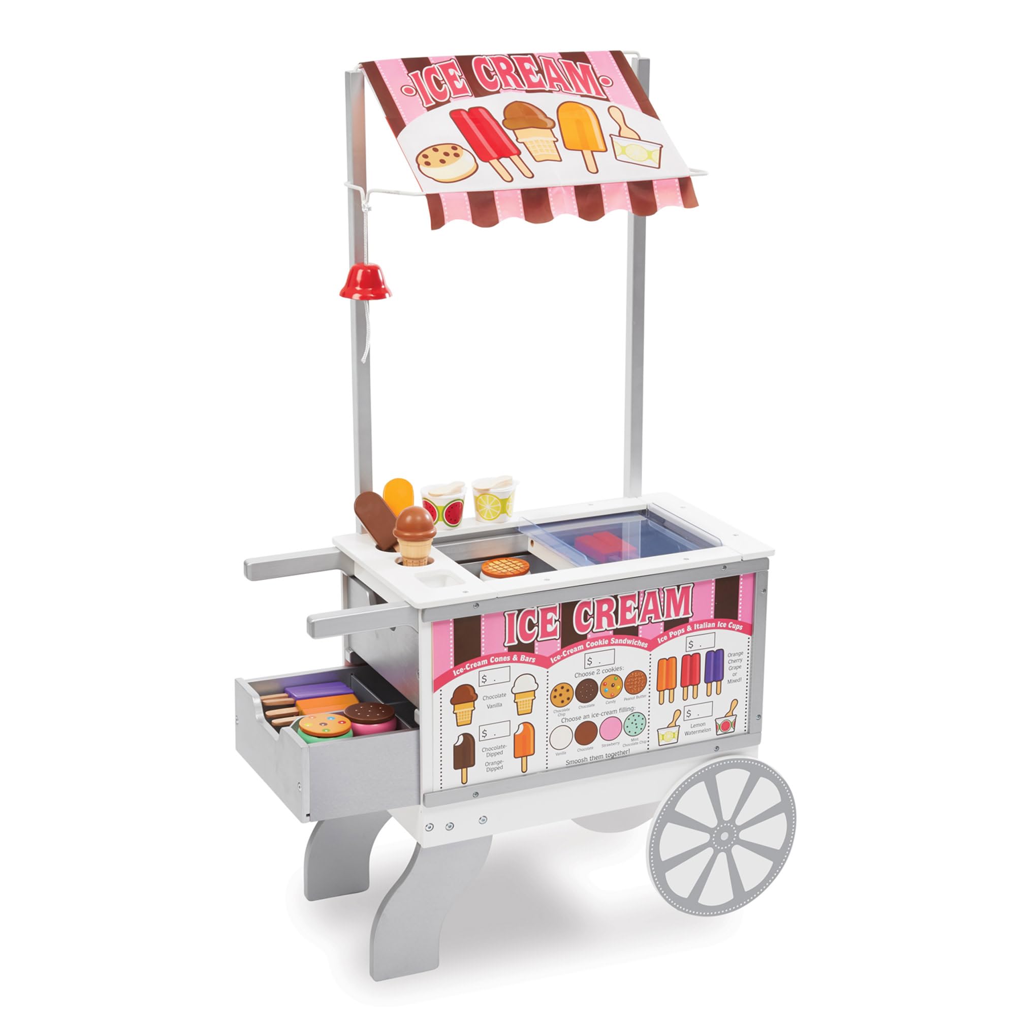 Photo 1 of ***MISSING PIECES***Melissa & Doug Snacks & Sweets Food Cart with Play Food, Wooden Toys & Kids Play Kitchen Accessories, Preschool Learning Toys for Girls & Boys 3+***MISSING PIECES***