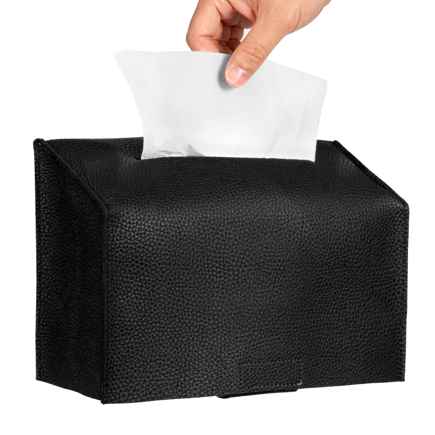 Photo 1 of Livelab Paper Towels Cover Compatible with Kleenex Disposable Paper Hand Towels, PU Leather Tissue Box Holder Dispenser for Tabletop, Bathroom, Car, Office (Blacks)