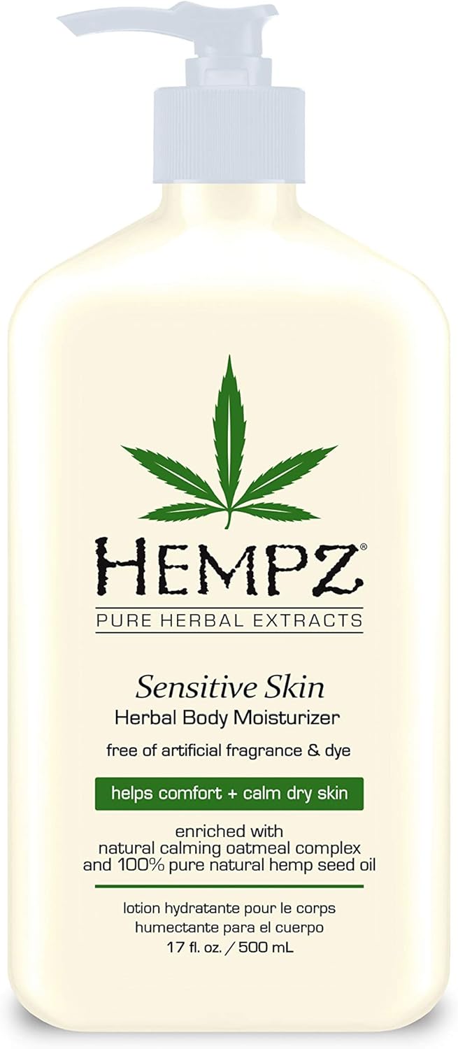 Hempz Sensitive Skin Herbal Body Moisturizer For Unisex 17 oz Moisturizer, 481.95 g (Pack of 1)