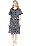 Brighton RobesLa Serren Womens 100% Cotton Zipper Front Short Sleeve Summer Dress Robe House Dress