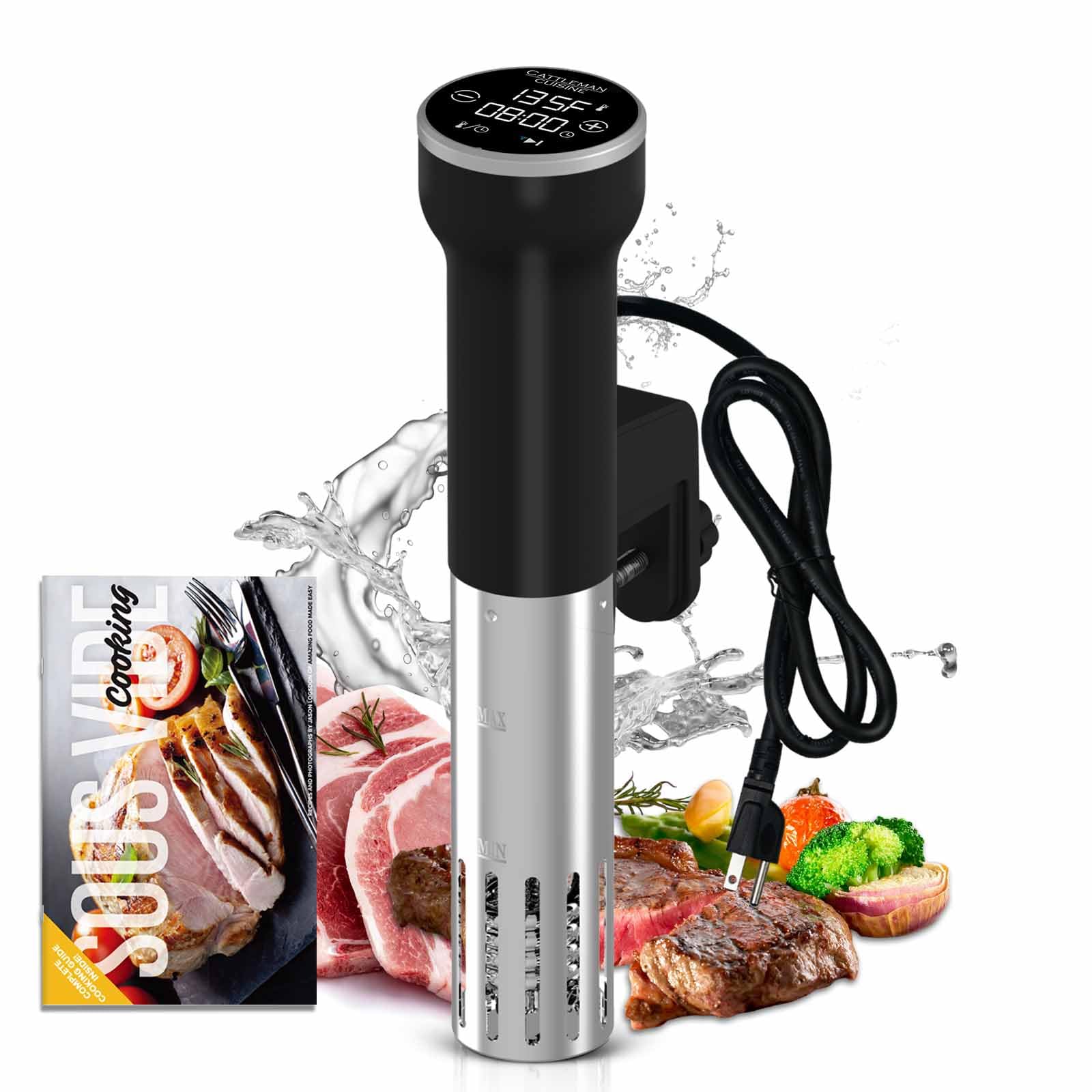 Photo 1 of Sous Vide Cooker WiFi, Immersion Circulator for Sous-Vide, Suvee Cooker, Cattleman Cuisine Sous Vide Machine with Cookbook, Precision Temperature & Timer, 1000W, Noise-free, Waterproof