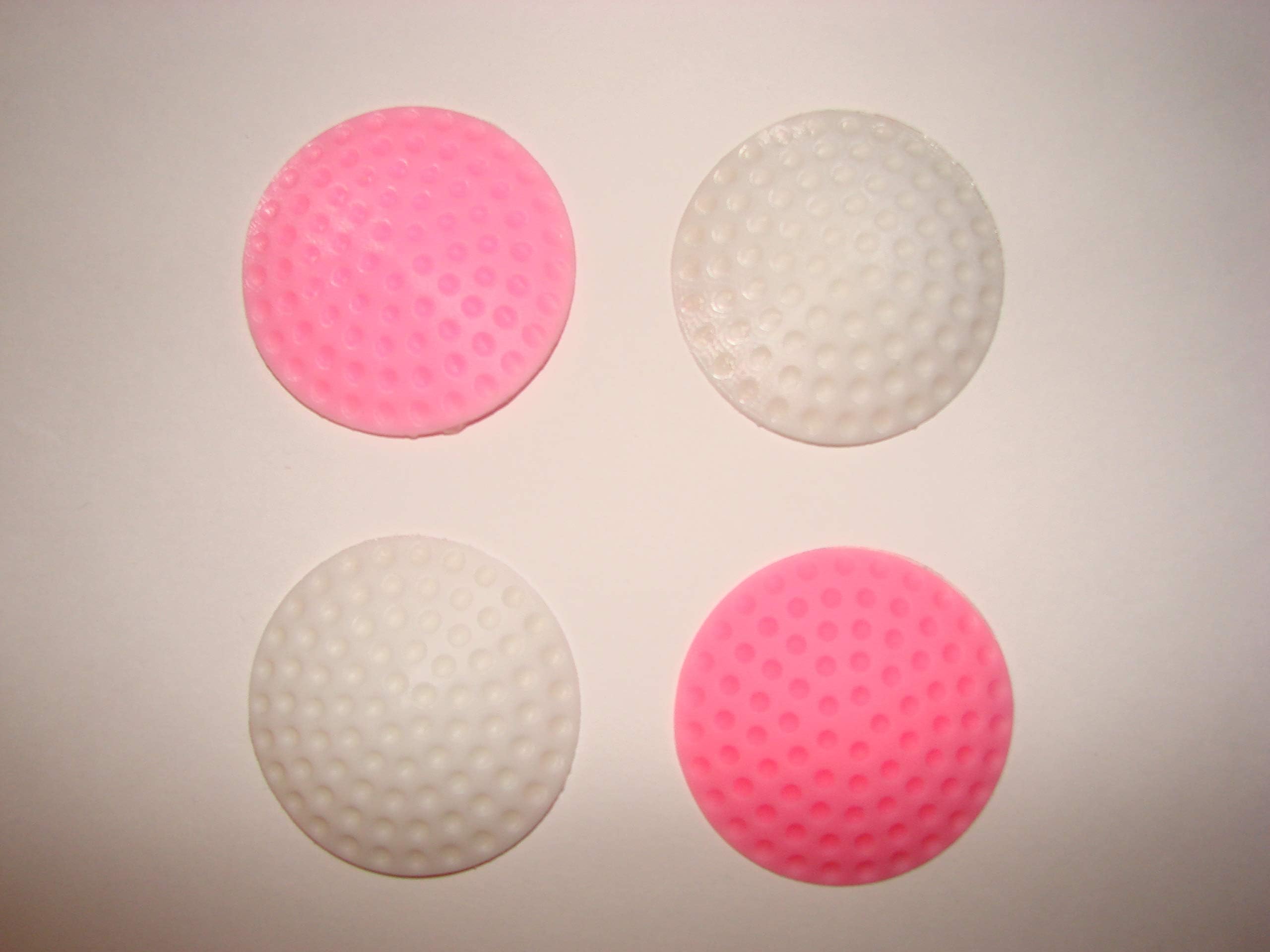MOTHERSWORK Door Handle Bumper Stoppers - Wall Shield Protector - Self-Adhesive, Silicone, Round Door Knob Stopper - 2 White and 2 Pale Pink (4 Per Pack)