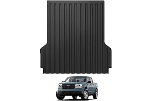 Ecarzo 2025 Upgraded Bed Mat Compatible with 2022-2024 2025 Maverick Accessories 4.5FT Bed Liner TPE Cargo Mats Heavy Duty Rear Trunk Mat All Weather Protection