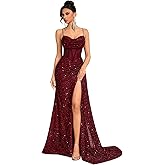 Elegant Cocktail Formal Dresses for Women Sequin Tulle Wedding Guest Party Evening Gown Sexy Backless Floor Length Prom Dress