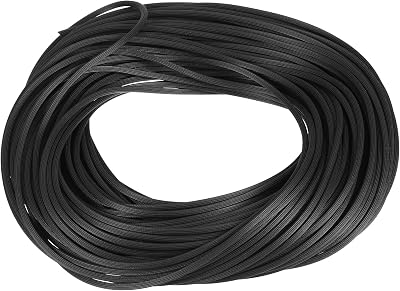sourcing map 100FT Round Window Screen Spline 0.13" Black TPE Repair