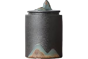 NS Online Black Small Keepsake Urn for Human Ashes - Lovely Sharing Ceramic Small Urn, Honor Your Loved One Lost - Qnty 1