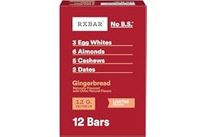 RXBAR Protein Bars, Protein Snack, Snack Bars, Gingerbread, 22oz Box (12 Count)