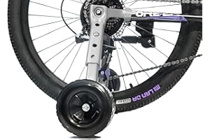 MOSHAY Roll Over Image to Zoom in Bicycle Training Wheels Fits 16 18 20 22 24 inch Kids Variable Bike (black)