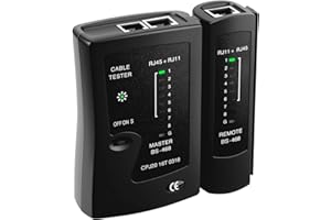 Mcbazel Network Cable Tester for RJ11/RJ45 – Ethernet & Phone Line Tester with Smart Indicator Display, Wire Mapping & Short 