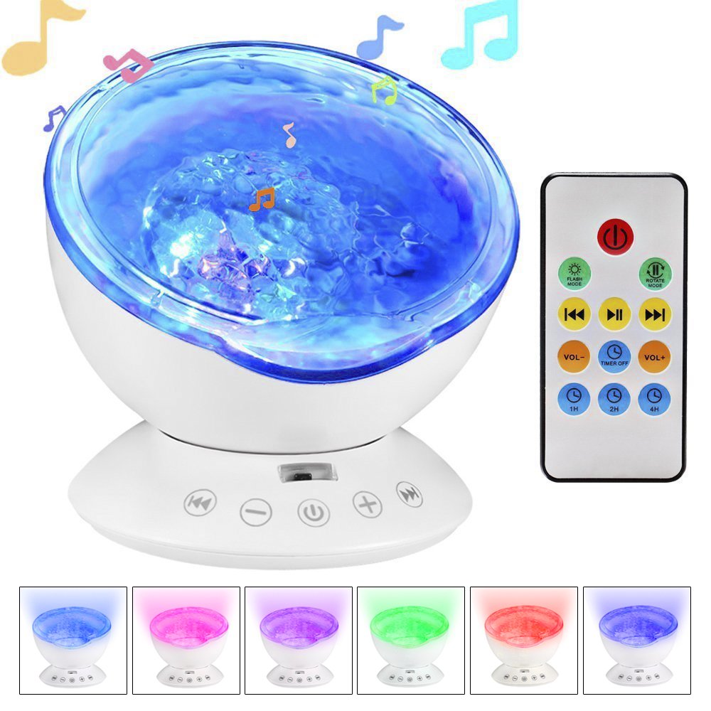 Lámparas Infantiles Proyector de Océano Grados de Rotación con LEDs súper brillantes