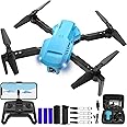 RADCLO Mini Drone with Camera - 1080P HD FPV Foldable Drone with Carrying Case, 2 Batteries,90° Adjustable Lens, One Key Take Off/Land, Altitude Hold, 360° Flip, Gifts Drones for and Adults