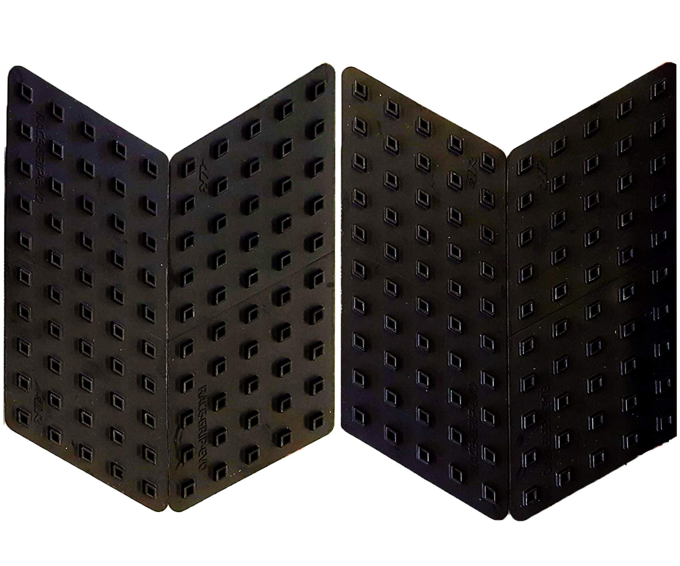 Non-Slip Side Tank Protection Motorcycle Race Grip Evo, Black, Set of 4