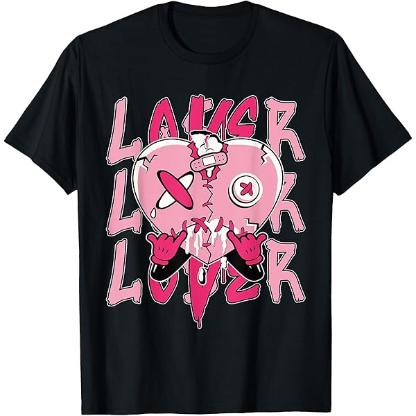 Amazon.com: Pink Loser Lover Pink Drip Heart Matching Tee