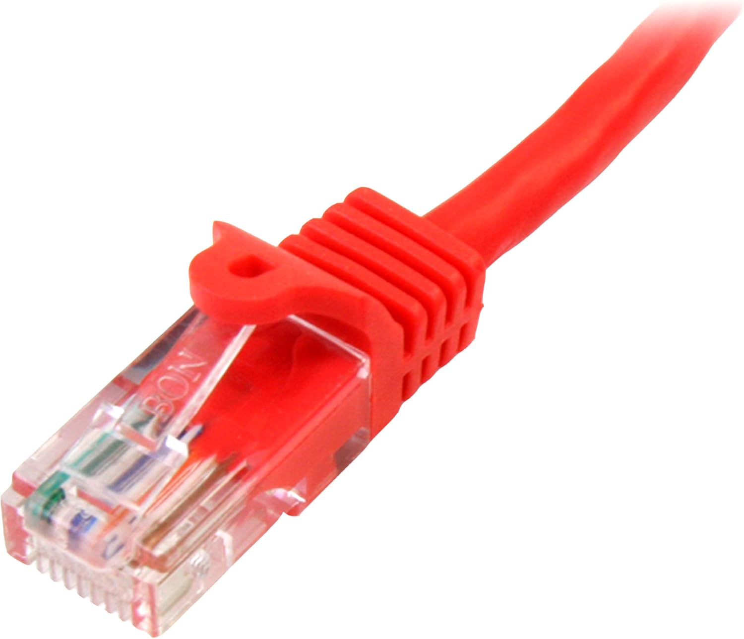 StarTech.com 0.5m Red Cat5e Patch Cable with Snagless RJ45 Connectors - Short Ethernet Cable - 0.5 m Cat 5e UTP Cable (45PAT50CMRD) - Image 3