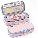 EASTHILL Pencil Case Medium Capacity Color Pencil Bag Cute Pencil Pouch with Zippers Stationery Organizer Storage Office Scho