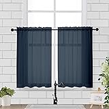 Chyhomenyc Sheer Window Curtains Tier 2 Pieces
