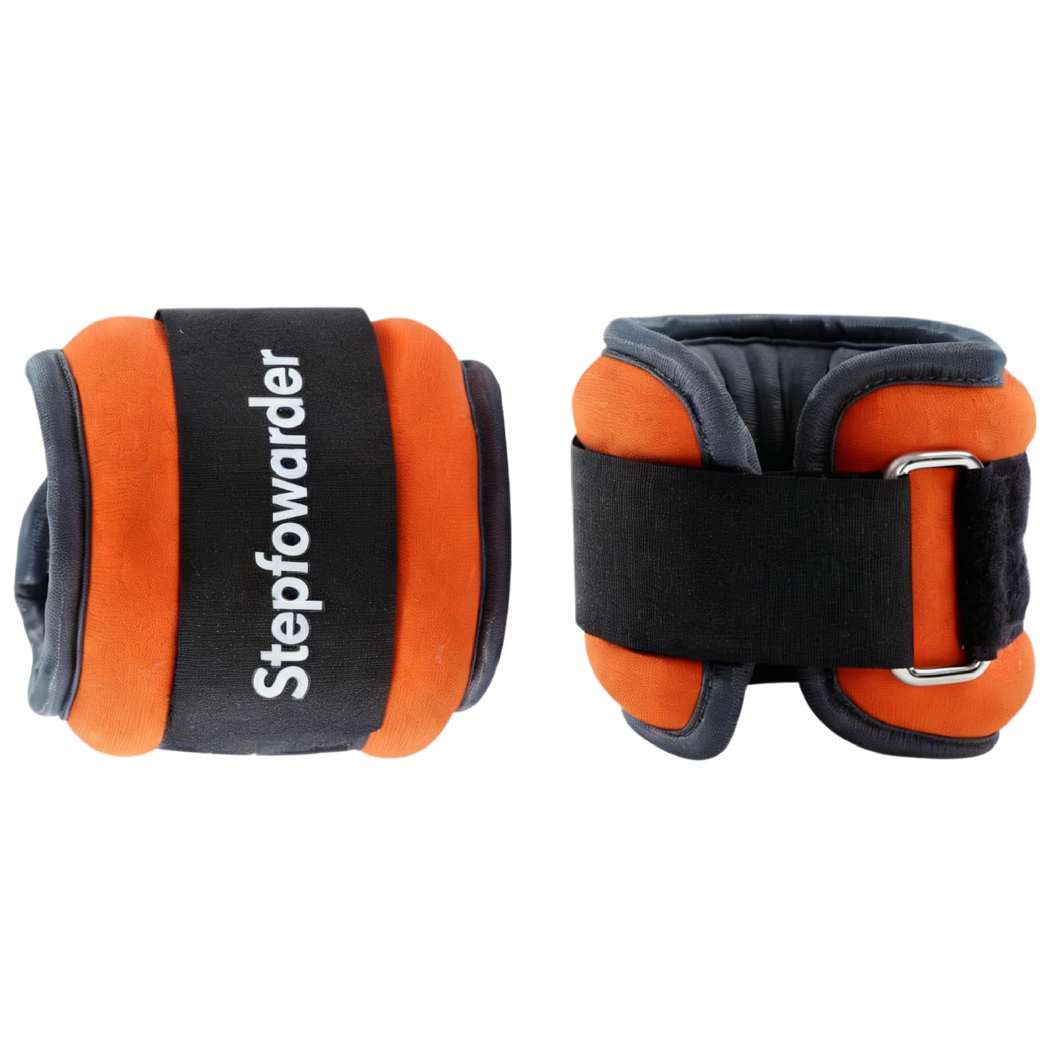 Stepfowarder Ankle/Wrist Weights 0.3-2kg a Pair with Adjustable Strap for Arm, Hand & Leg, Walking, Jogging, Gymnastics, Aerobics, 5 Colours (2 * 0.5KG - Orange)