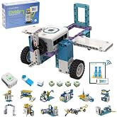 ICreateRobot 12 in 1 Coding Robot Kit ICBricks for Kids 6+, 240+ Piece Educational AI STEM Remote Building Learn to Code with Hub,Motor,Sensor,APP Control for Girls Boys Gift