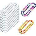10 Pack Sublimation Blanks Acrylic Paper Clips, 3" x 1.2" Paper Clips Clear for Heat Transfer DIY Design, School Classroom Stationery Office, Home Gift Crafts Supplies