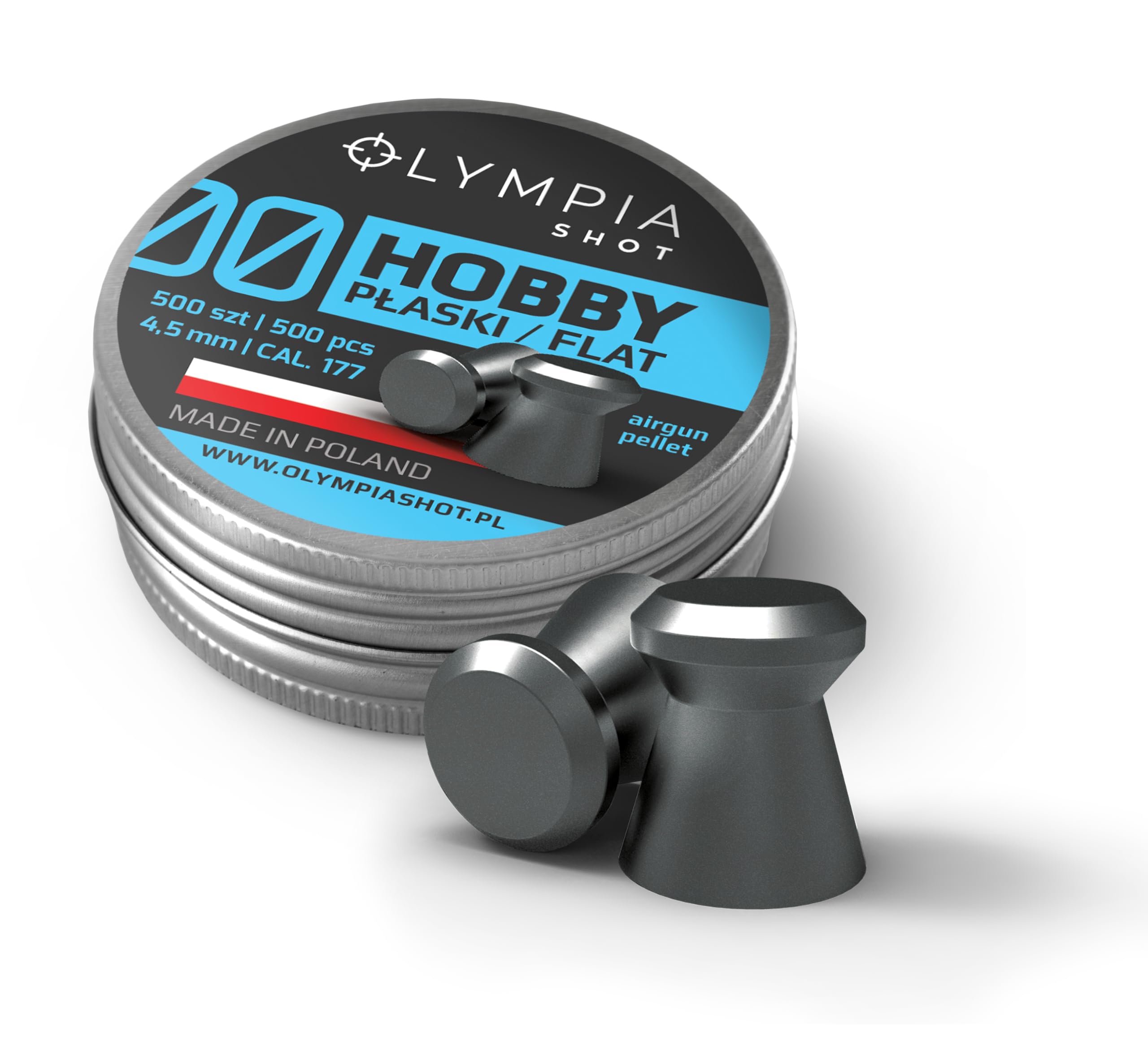 Olympia Shot | Hobby Flat | .177/4.5mm Airgun Pellet | 500 pack
