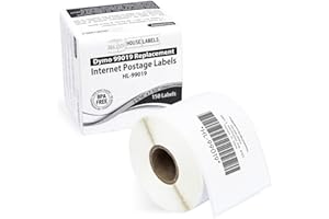 Houselabels 2-5/16 x 7-1/2 Inches Dymo-Compatible HL-99019 1-Part Internet Postage Labels, 1 Roll, 150 Labels per Roll - White