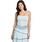 GUESS Womens Sleeveless Niki Crop Top