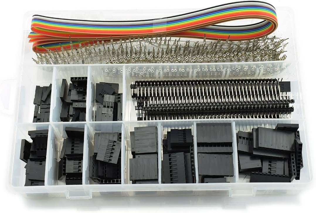 HJ Garden 620pcs 2.54mm Dupont Jumper Connectors Male Female Crimp Pin