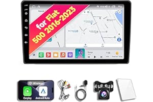 8CORE 2+32GB Android 14 Car Radio Stereo for Fiat 500 2016-2023 *not 500L*, 9 Inch Touch Screen Head Unit Dash Kit with Wirel