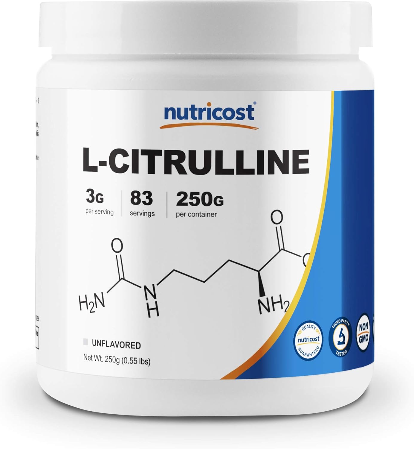 Nutricost Pure L-Citrulline (Base) Powder 250 Grams: Health & Personal Care