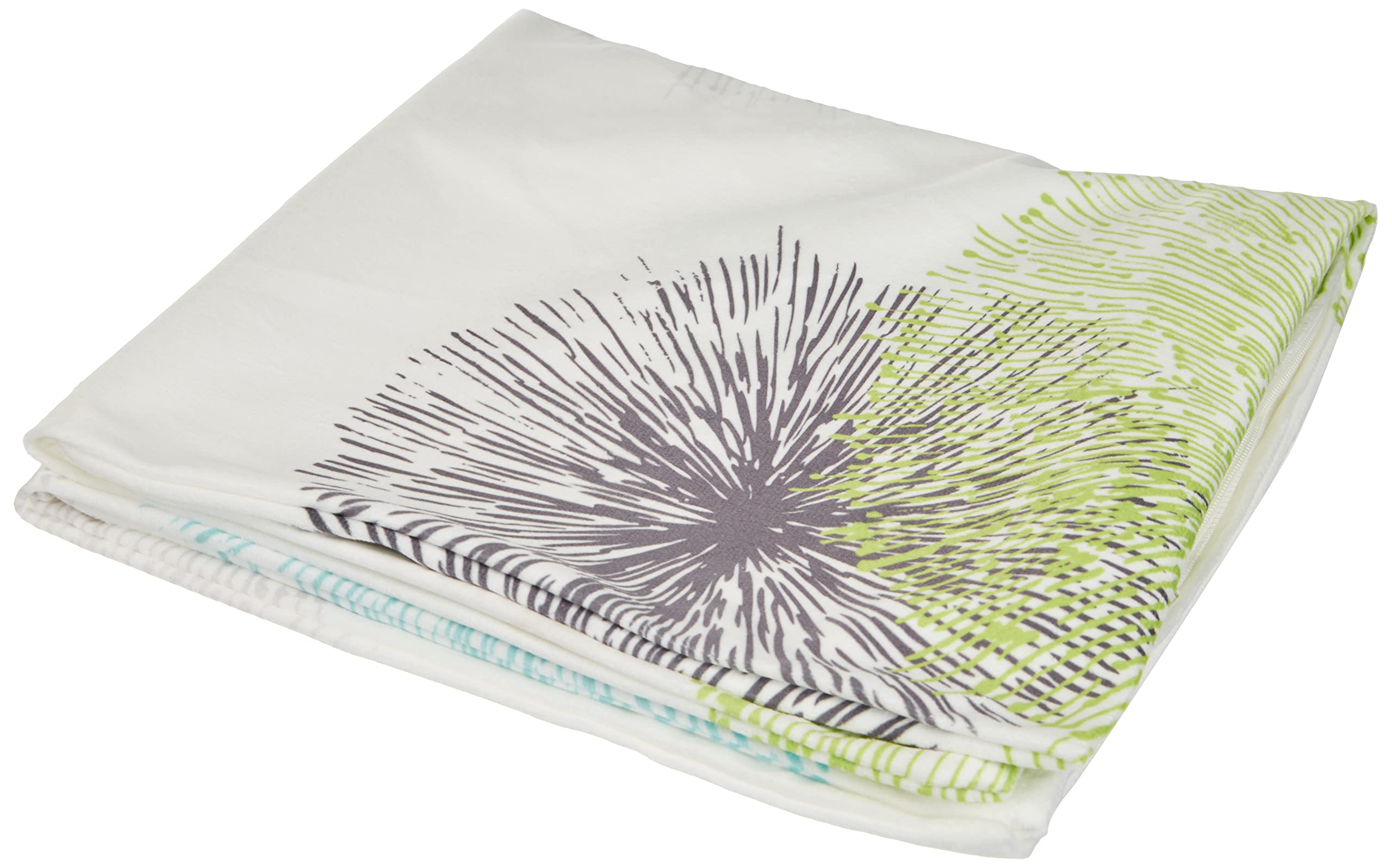 Home Fashion 66899 Curtain Green Velvet Cushion Cover with Digitally-Printed 50x50 cm green, 1 x 50 x 50 cm