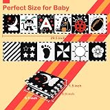 URMYWO Baby Sensory Toy Black White Soft Book Tummy Time Brain Development 0-12 view 4