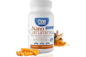 One Planet Nutrition Nano Curcumin Plus 500 mg Veggie Capsules (60 Servings), Nano Curcumin with Boswellia for Superior Absorption, Supports Joint & Immune Health, Non-GMO, Vegan, Gluten-Free