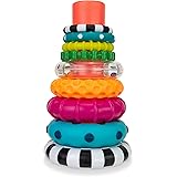 Sassy Stacks of Circles Stacking Ring STEM Learning Toy, Age 6+ Months, Multi, 9 Piece Set