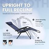 Straame Zero Gravity Chairs Set of 2 Folding Sun Loungers Navy view 3